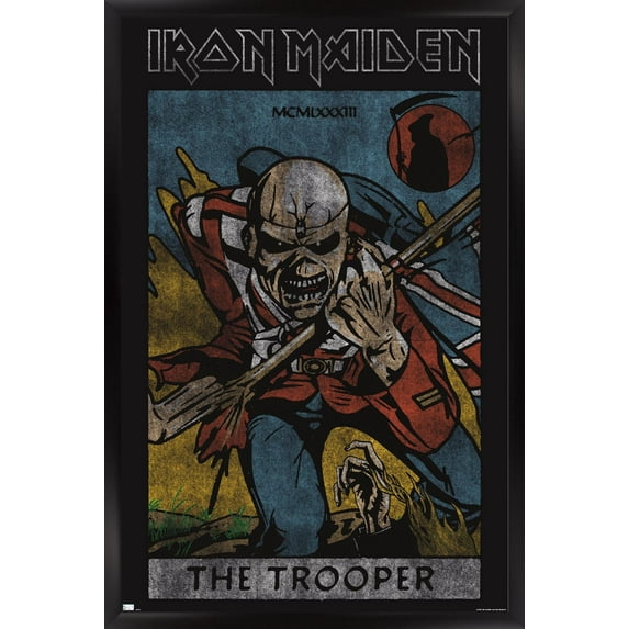 Iron Maiden - Tarot Card Wall Poster, 14.725" x 22.375" Framed