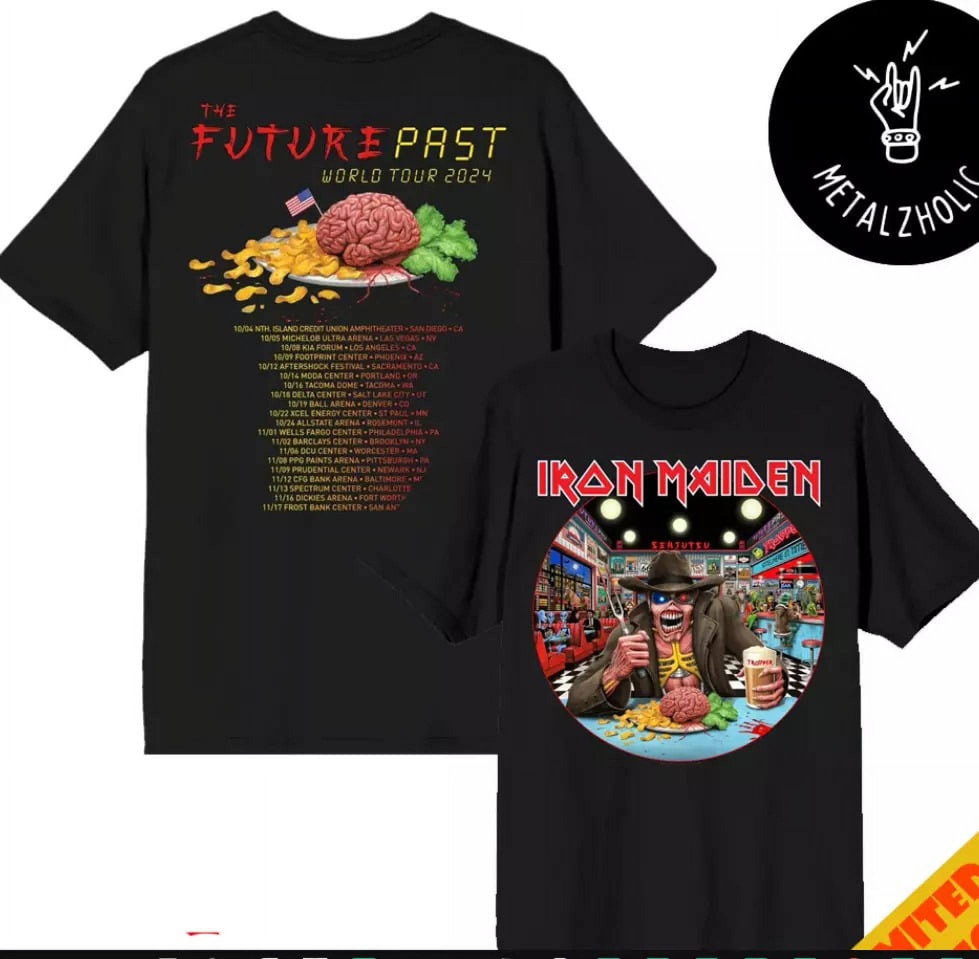 Iron Maiden The Future Past 2024 Tour USA Two Sides TShirt