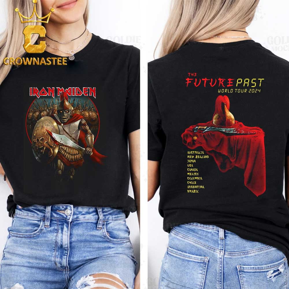Iron Maiden The Future Past 2024 Tour, Unisex Short Sleeve Shirt, Size