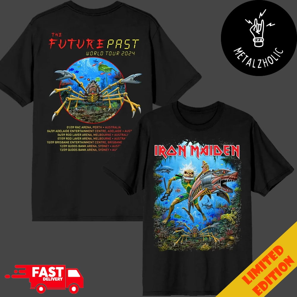 Iron Maiden The Future Past Tour 2024 Australia Event Tee Schedule