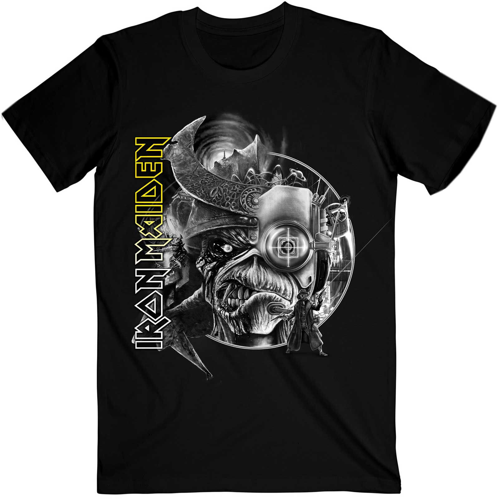 Iron Maiden The Future Past Tour 23 Greyscale Black TShirt NEW