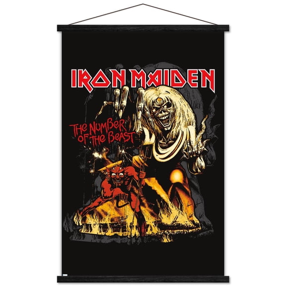 Iron Maiden - The Number Of The Beast Wall Poster with Magnetic Frame, 22.375" x 34"