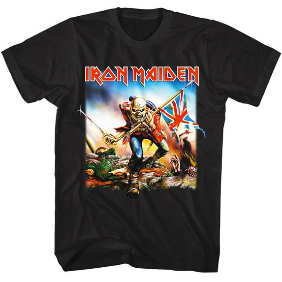 Iron Maiden Trooper Square Black Adult S/S Tshirt 2Xl