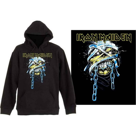Iron Maiden Unisex Pullover Hoodie Sweatshirt Powerslave (X-Large)