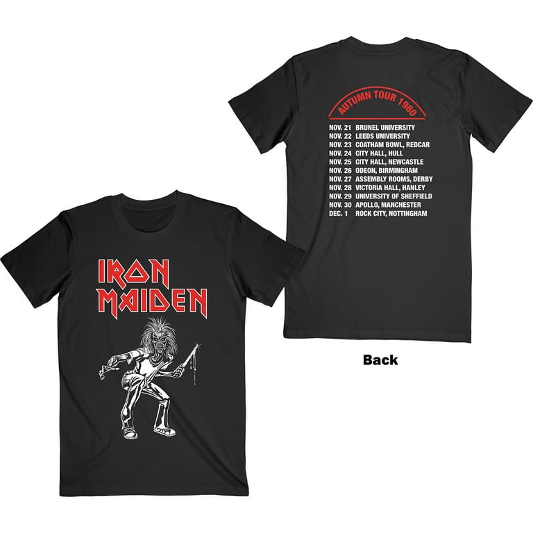 Iron Maiden Unisex T Shirt Autumn Tour 1980 Back Print XX Large