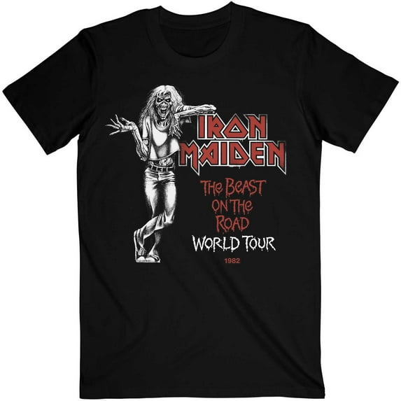 Iron Maiden Unisex T-Shirt Beast Over Hammersmith World Tour '82 (Small)