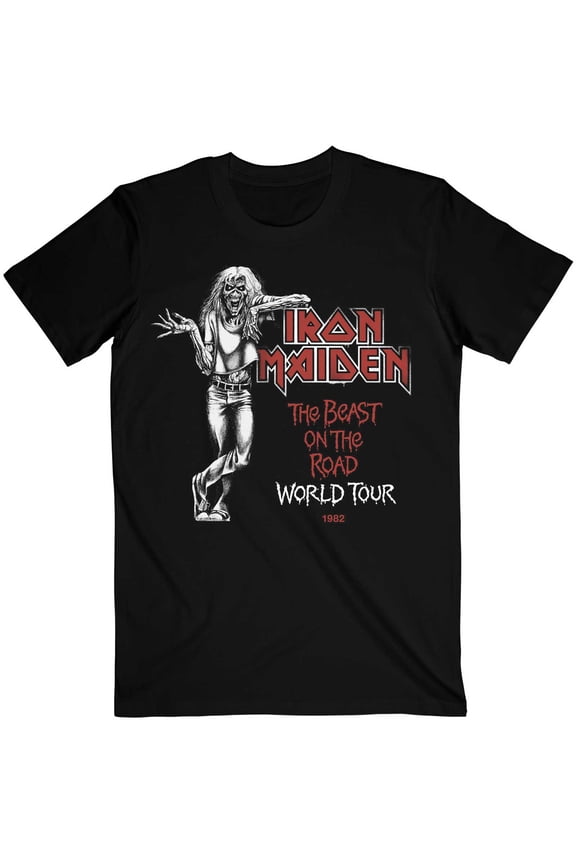 Iron Maiden Unisex T-Shirt Beast Over Hammersmith World Tour '82 (Small)