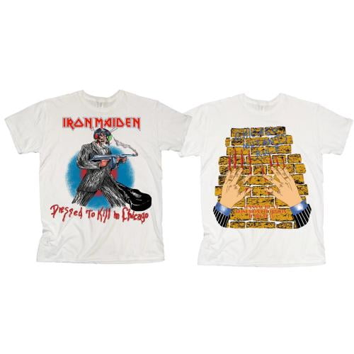 Iron Maiden Unisex T-Shirt Chicago Mutants (Back Print) (Large)