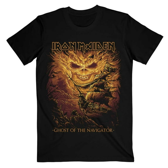 Iron Maiden Unisex T-Shirt Ghost of the Navigator (Medium)