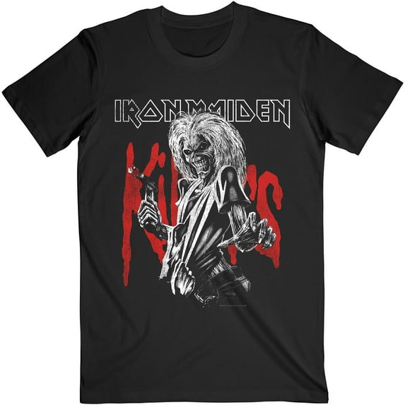 Iron Maiden Unisex T-Shirt Killers Eddie Large Graphic Distress (Medium)