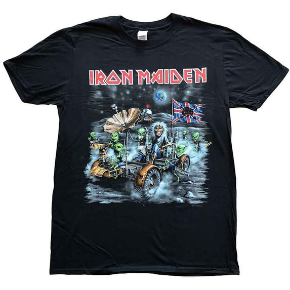 Iron Maiden Unisex T-Shirt Knebworth Moon buggy (Small)