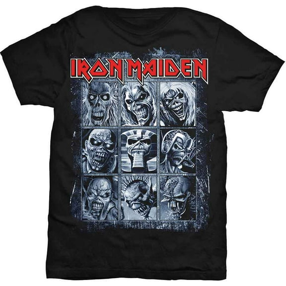Iron Maiden Unisex T-Shirt Nine Eddies (X-Large)