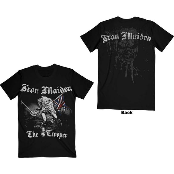 Iron Maiden Unisex T-Shirt Sketched Trooper (Back Print) (Small)