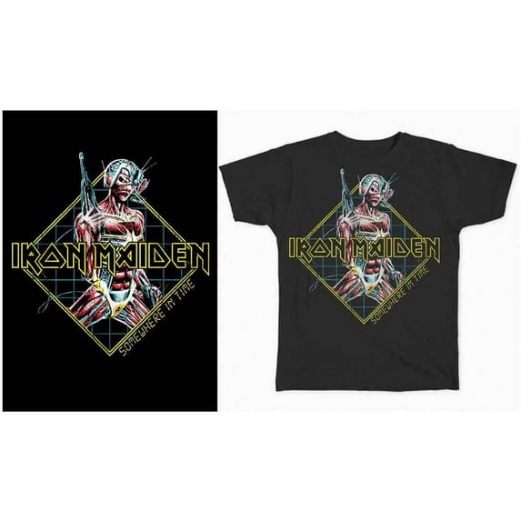 Iron Maiden Unisex T-Shirt Somewhere in Time Diamond (X-Large)