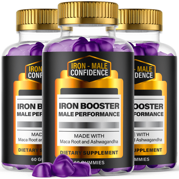 Iron Male Confidence Gummies for Men Advanced Formula Supplement 180 Gummies