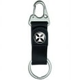 thumbnail image 1 of Iron Maltese Cross Belt Clip On Carabiner Leather Keychain Fabric Key Ring, 1 of 1