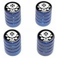 thumbnail image 1 of Iron Maltese Cross Biker Skull Tire Rim Wheel Aluminum Valve Stem Caps, Multiple Colors, 1 of 1