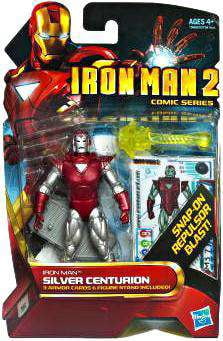 Iron Man 2 Comic Series Iron Man Silver Centurion 4 Action Figure #34