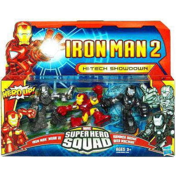 Iron Man 2 Superhero Squad Hi-Tech Showdown Action Figure 3-Pack