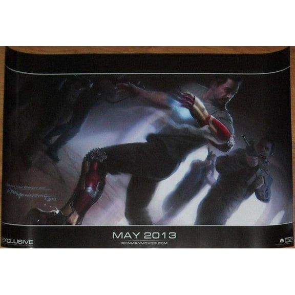 Iron Man 3 Marvel 2012 SDCC exclusive 13x20 art movie poster