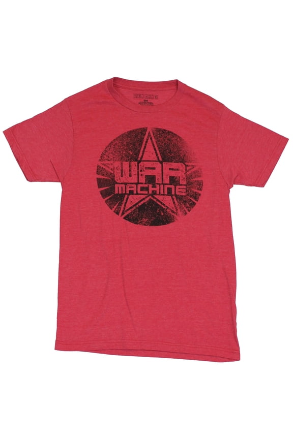 3 (Marvel Comis) Mens T-Shirt - Distressed War Machine Star Logo (Medium)