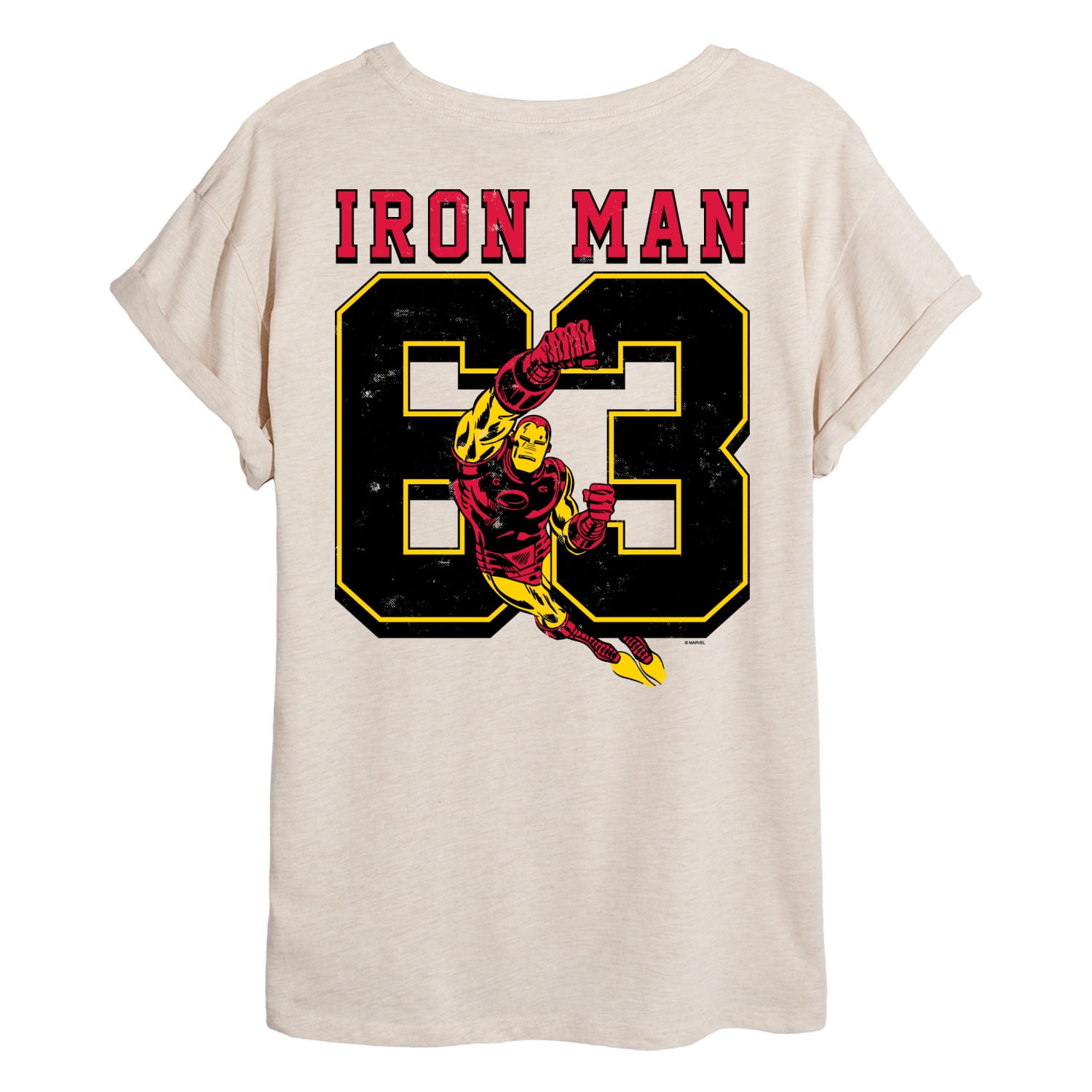 Iron Man - 63 Jersey - Juniors Oversized Graphic T-Shirt