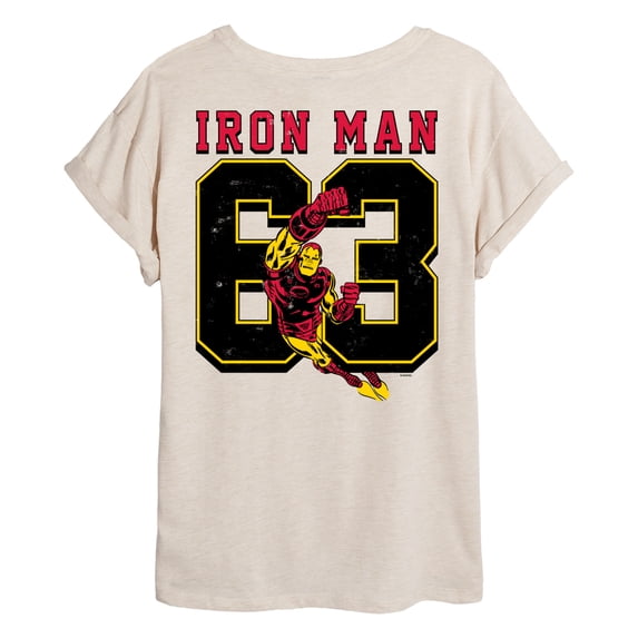 Iron Man - 63 Jersey - Juniors Oversized Graphic T-Shirt
