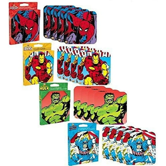 Iron Man 802260 Marvel Iron Man Neoprene Coaster Set - 4 Piece