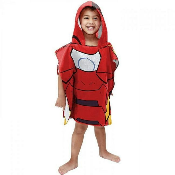 Iron Man 808088 Marvel Iron Man Youth Hooded Poncho Towel
