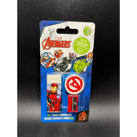 Iron Man Avengers Eraser Pencil Sharpener 3 PCs Set