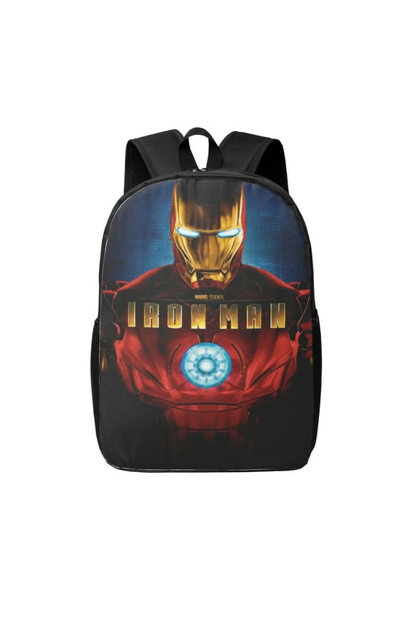 Iron Man Backpack Youth School Casual Backpack 16.9 x 12.6 x 5.5 inch