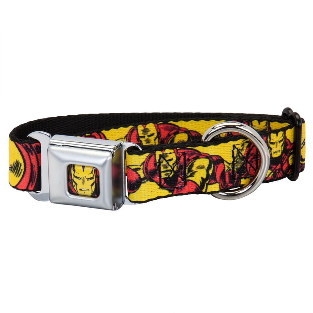 Buckle-Down Marvel Avengers Halsband Für Hunde – 1 Zoll Breit, Größe 11–17 Zoll, Mit Robustem Plastikclip & D-Ring