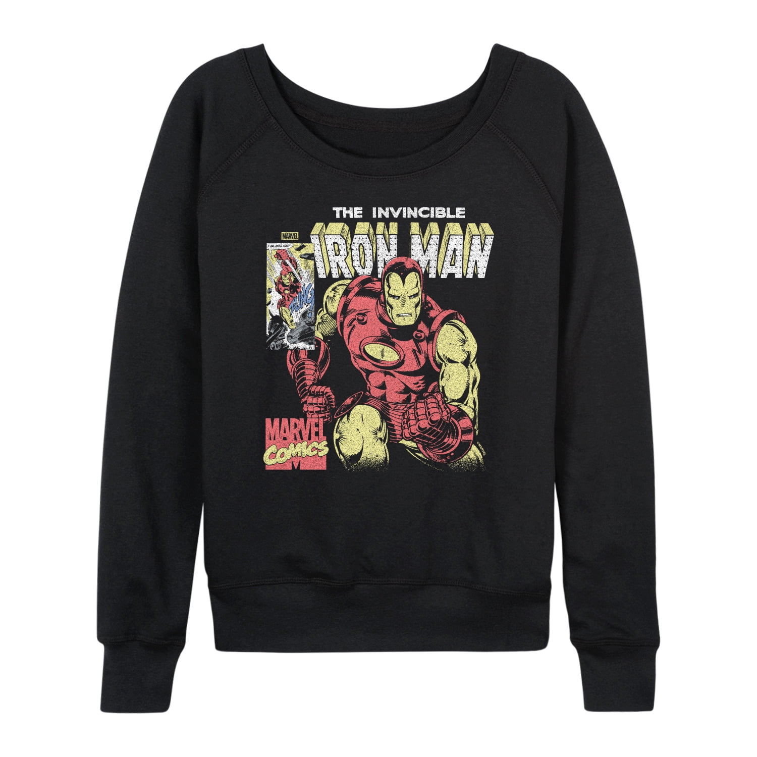 Iron Man - Boxes Tonal - Women's French Terry Long Sleeve Pullover