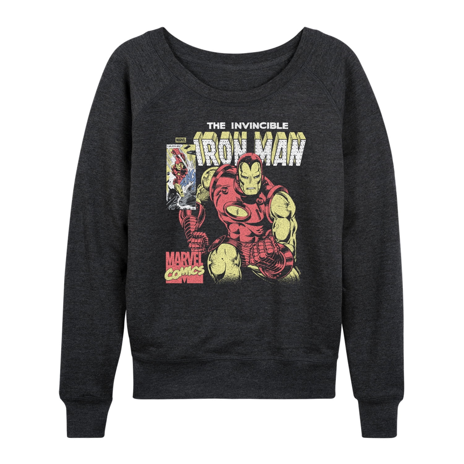 Iron Man - Boxes Tonal - Women's French Terry Long Sleeve Pullover