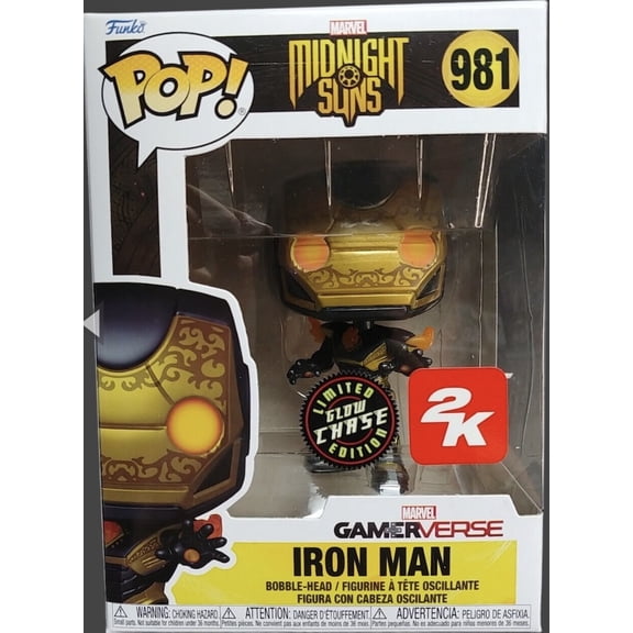 Iron Man Chase Edition Bobble-Head Midnight Suns Gamerverse Limited Glows In The Dark