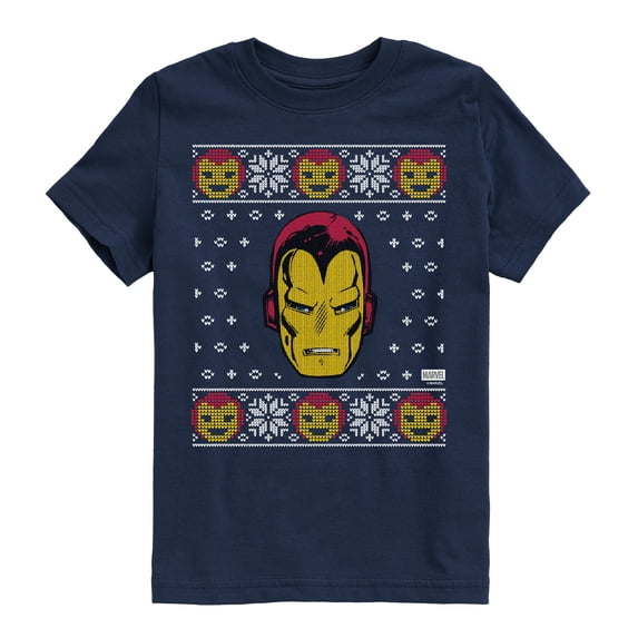Iron Man - Christmas Sweater - Youth Boys Short Sleeve Graphic T-Shirt