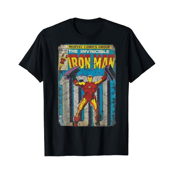 Iron Man Classic Retro Comic Vintage Cover Graphic T-Shirt