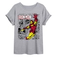 thumbnail image 1 of Iron Man - Comic Book - Juniors Oversized Graphic T-Shirt, 1 of 4