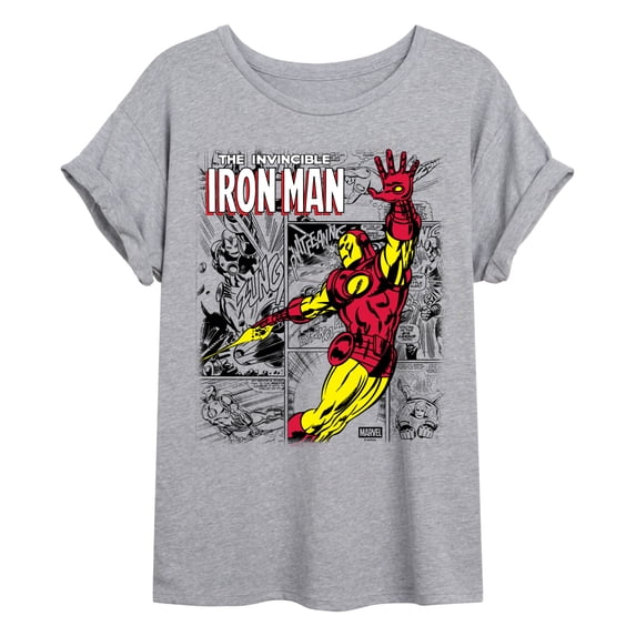 Iron Man - Comic Book - Juniors Oversized Graphic T-Shirt