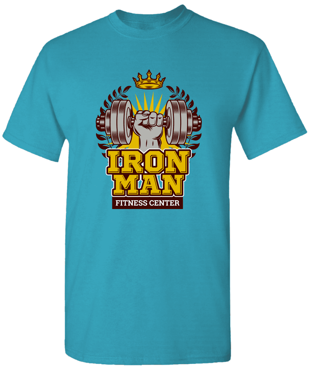 Iron Man Fitness Center Exercise TShirt Fitness Shirt Gym Shirt