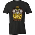 thumbnail image 1 of Iron Man Fitness Center T-Shirt | Motivational Gym Black Tee Gift, 1 of 5