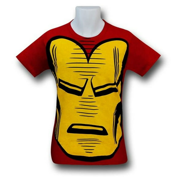 Iron Man Giant Face 30 Single T-Shirt-Men's Medium