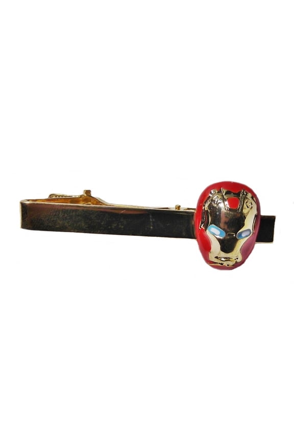 Iron Man Goldtone/Enamel Tie Clip