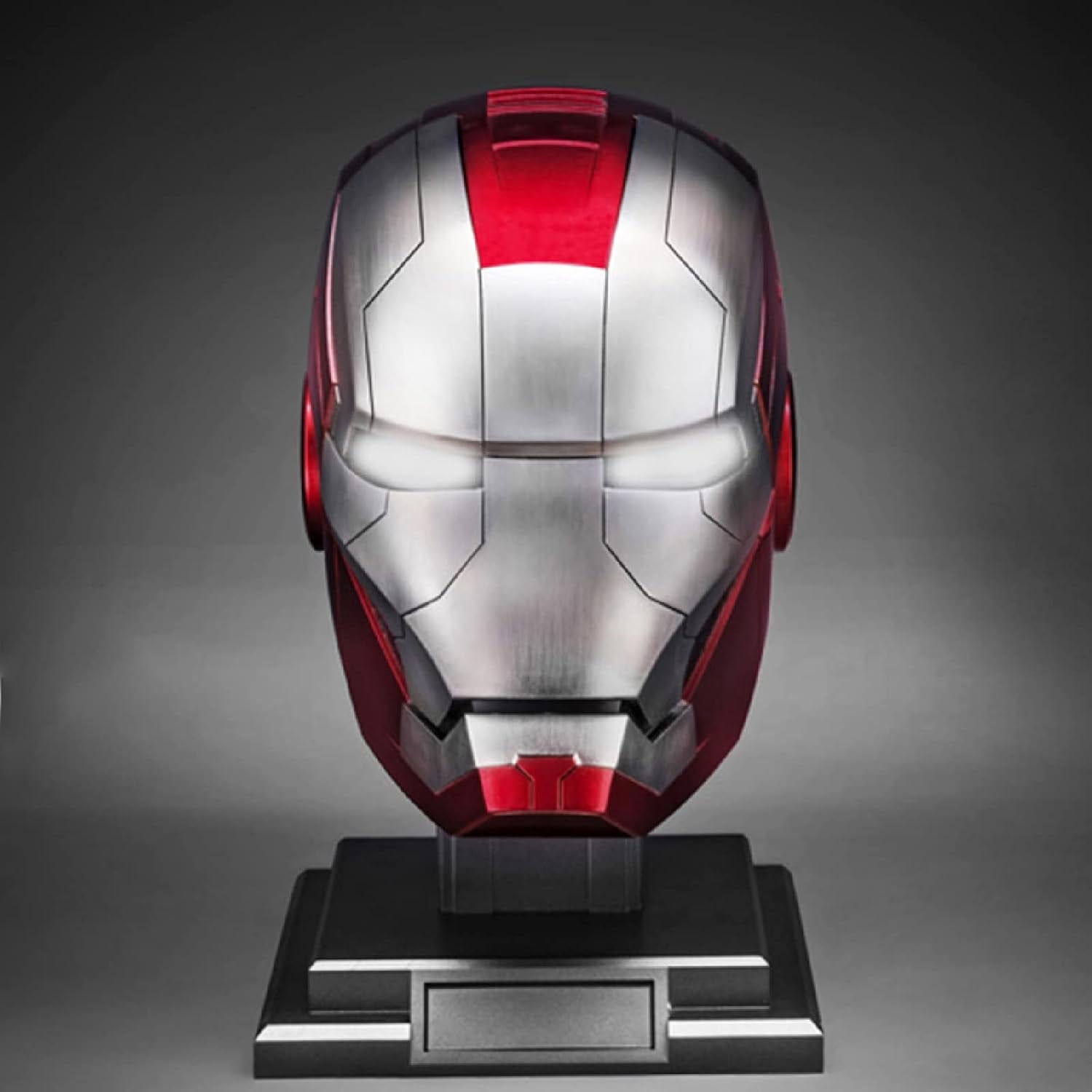 Iron Hero Man Helmet Mask, Wearable Iron Hero Man MK 5 Premium Electronic Mask with LED Eyes, Jarvis Voice, Touch & RC, Realistic Sound Effects, Superhero Movie 1:1 Model Prop Replica, Birthday Gift