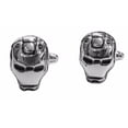 thumbnail image 1 of Iron Man Helmet Silvertone Cufflinks, 1 of 1