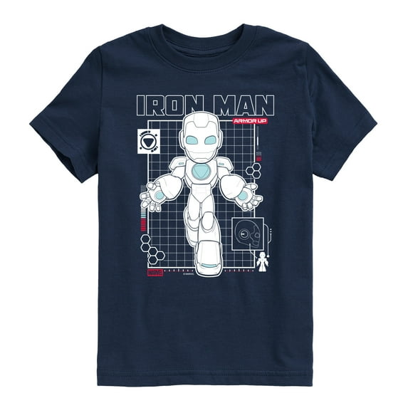 Iron Man & His Awesome Friends - Digital Iron Man - Youth Boys Short Sleeve Graphic T-Shirt