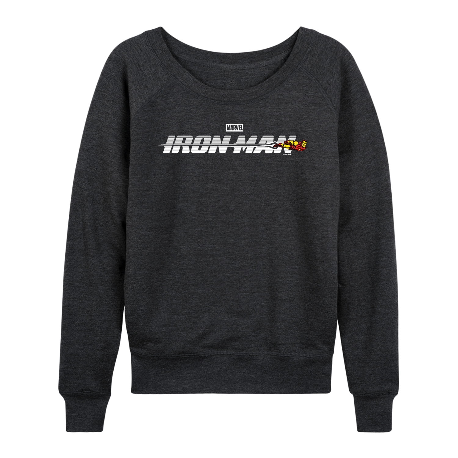 Iron Man - Horizontal - Women's French Terry Long Sleeve Pullover
