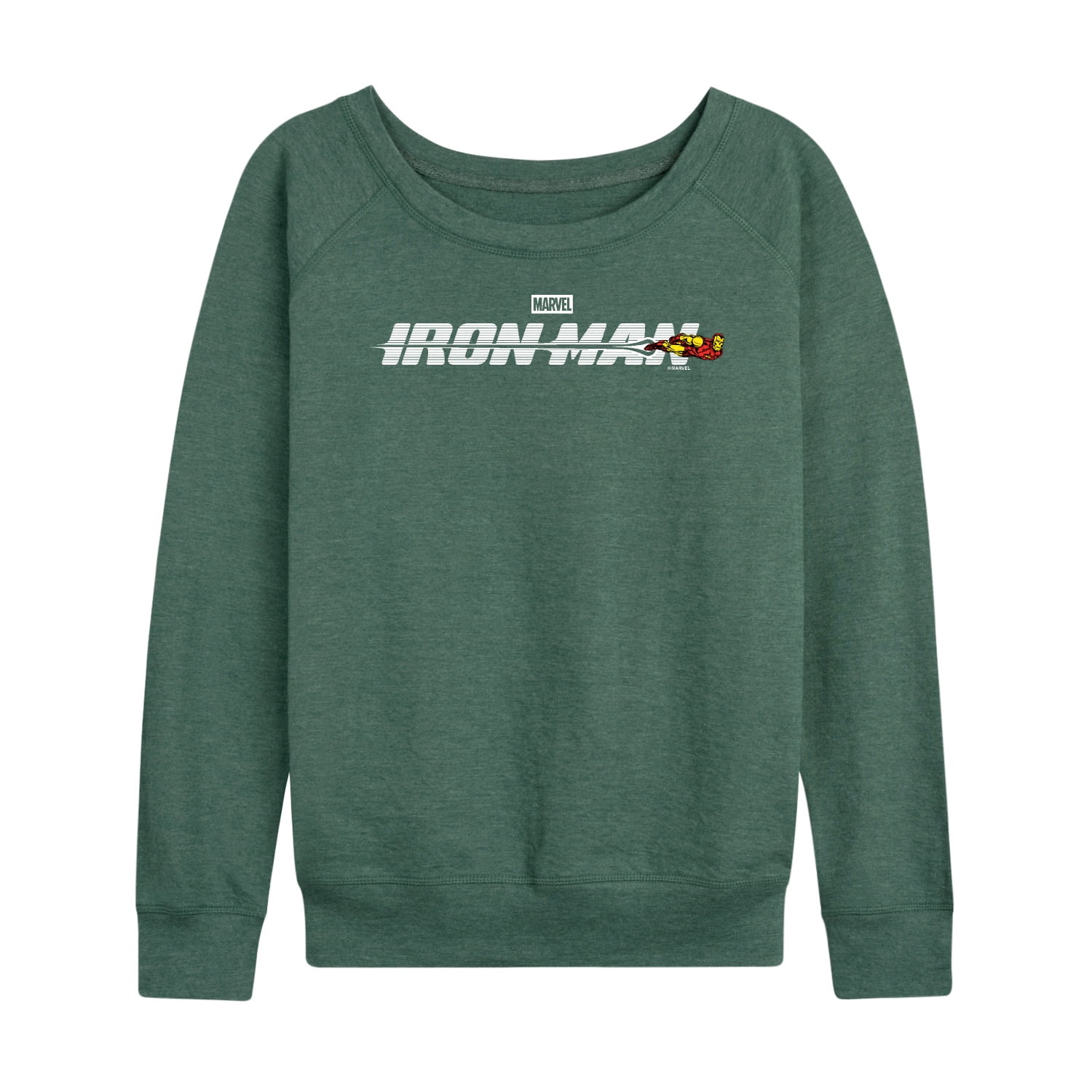 Iron Man - Horizontal - Women's French Terry Long Sleeve Pullover