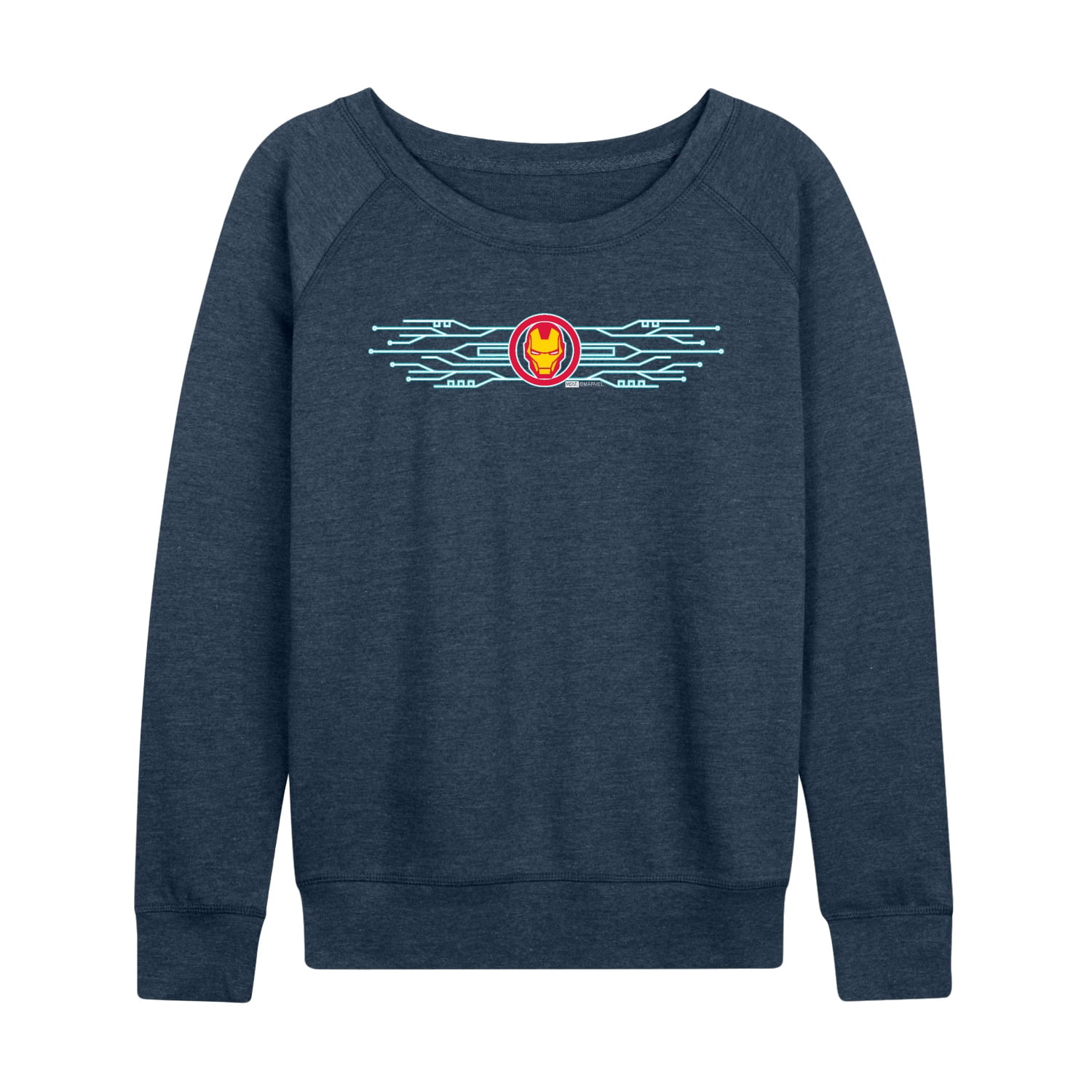 Iron Man - Horizontal - Women's French Terry Long Sleeve Pullover