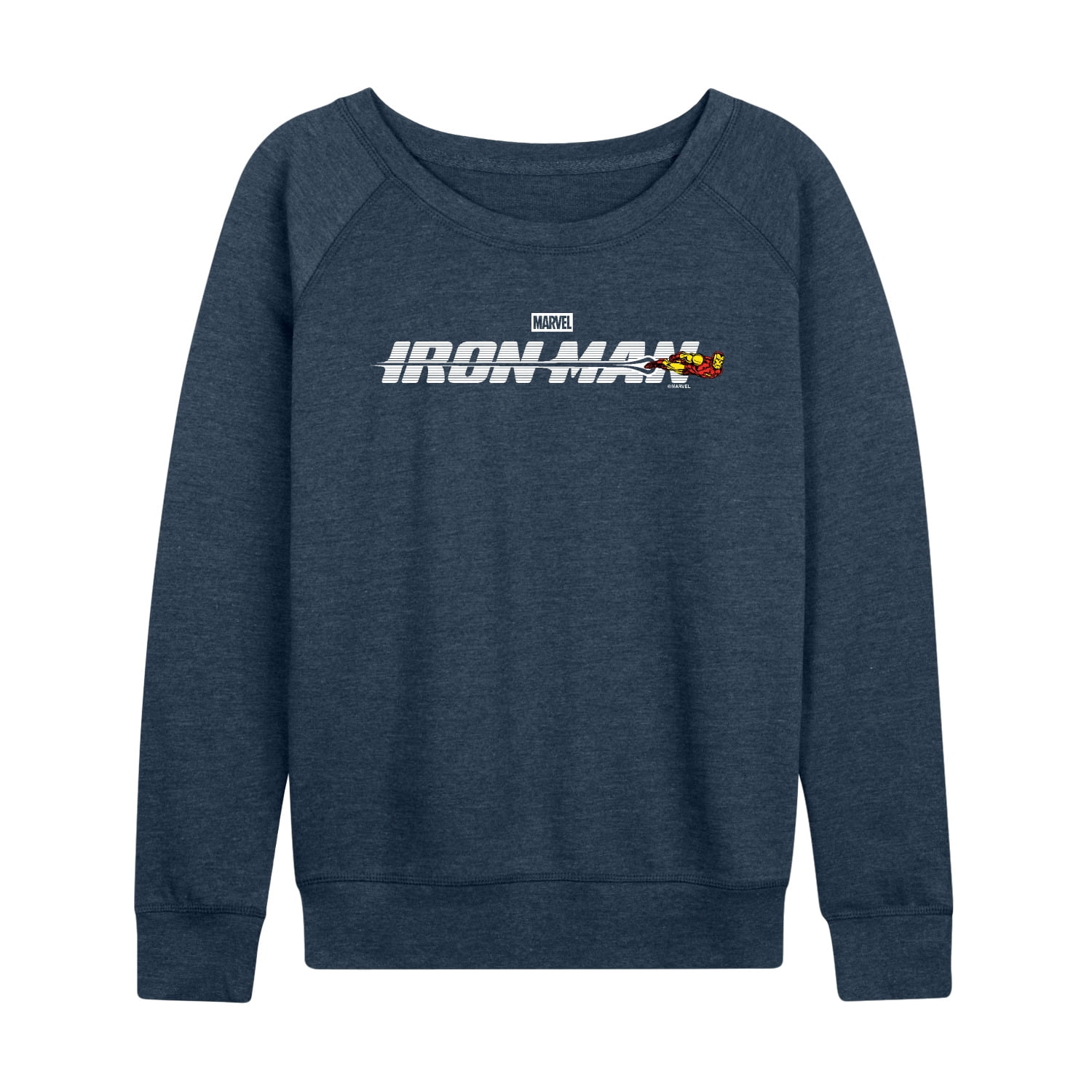 Iron Man - Horizontal - Women's French Terry Long Sleeve Pullover